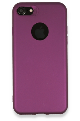 Newface iPhone 7 Kılıf First Silikon - Mürdüm resmi