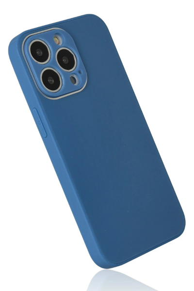 Newface iPhone 14 Pro Max Kılıf Glass Kapak - Mavi resmi