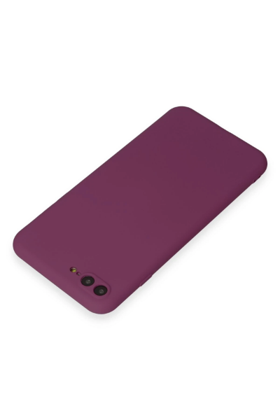 Newface iPhone 7 Plus Kılıf First Silikon - Mürdüm resmi