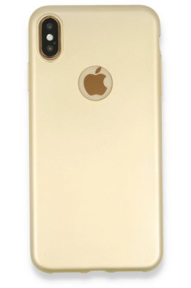 Newface iPhone XS Max Kılıf First Silikon - Gold resmi