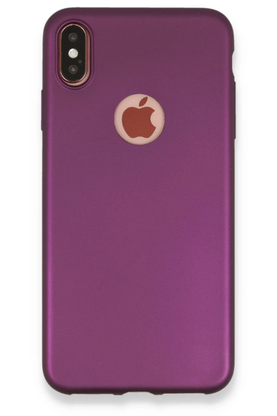 Newface iPhone XS Max Kılıf First Silikon - Mürdüm resmi