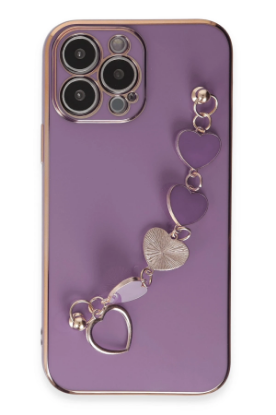 Newface iPhone 13 Pro Max Kılıf Esila Silikon - Mor resmi