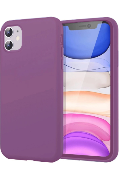 Newface iPhone 11 Kılıf First Silikon - Mürdüm resmi