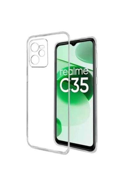 Newface Realme C35 Kılıf Lüx Şeffaf Silikon resmi