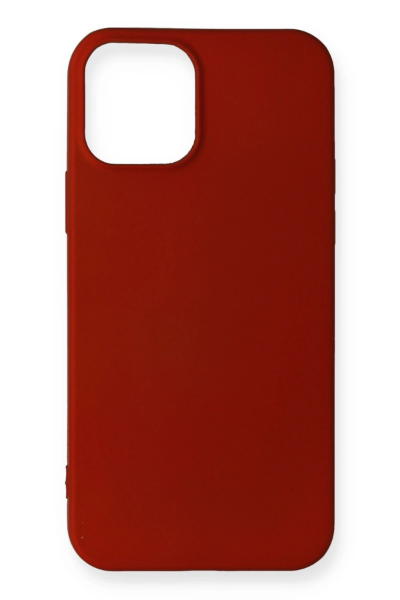 Newface iPhone 12 Mini Kılıf First Silikon - Bordo resmi