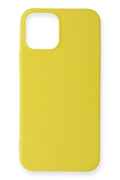 Newface iPhone 12 Mini Kılıf First Silikon - Sarı resmi