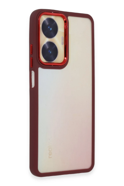 Newface Realme C55 Kılıf Dora Kapak - Kırmızı resmi