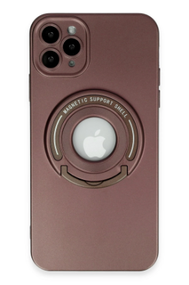 Newface iPhone 11 Pro Max Kılıf Lukka Magneticsafe Kapak - Kahverengi resmi