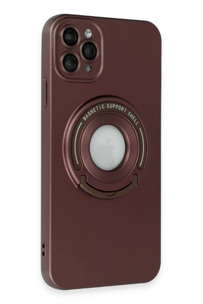 Newface iPhone 11 Pro Max Kılıf Lukka Magneticsafe Kapak - Kahverengi resmi