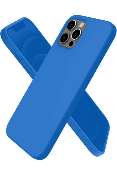 Newface iPhone 12 Pro Max Kılıf First Silikon - Mavi resmi