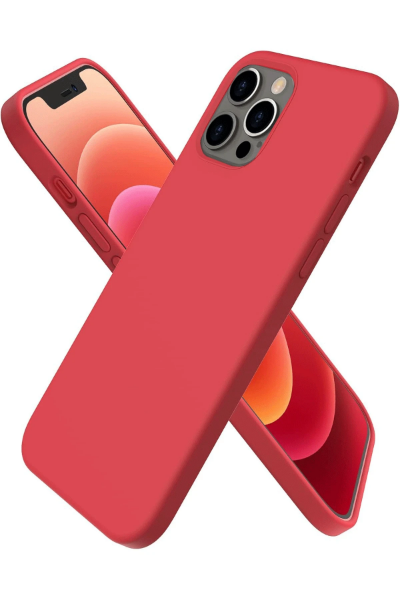 Newface iPhone 12 Pro Max Kılıf First Silikon - Kırmızı resmi