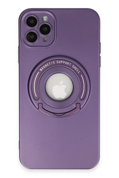 Newface iPhone 12 Pro Max Kılıf Lukka Magneticsafe Kapak - Derin Mor resmi
