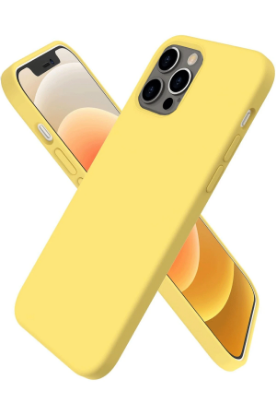 Newface iPhone 12 Pro Max Kılıf First Silikon - Sarı resmi