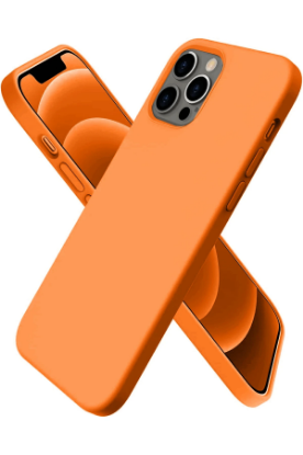 Newface iPhone 12 Pro Max Kılıf First Silikon - Turuncu resmi