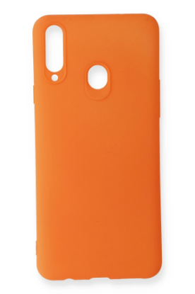 Newface Samsung Galaxy A20S Kılıf First Silikon - Turuncu resmi