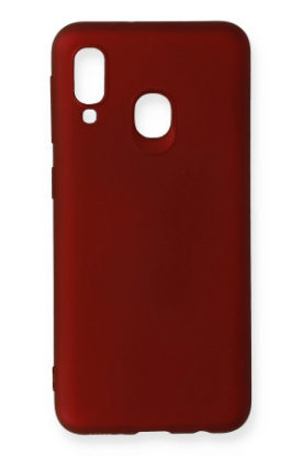 Newface Samsung Galaxy A20E Kılıf First Silikon - Bordo resmi