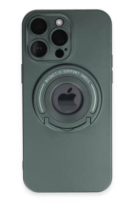 Newface iPhone 13 Pro Max Kılıf Lukka Magneticsafe Kapak - Koyu Yeşil resmi