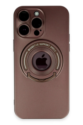 Newface iPhone 13 Pro Max Kılıf Lukka Magneticsafe Kapak - Kahverengi resmi