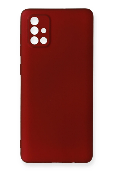 Newface Samsung Galaxy A71 Kılıf First Silikon - Bordo resmi