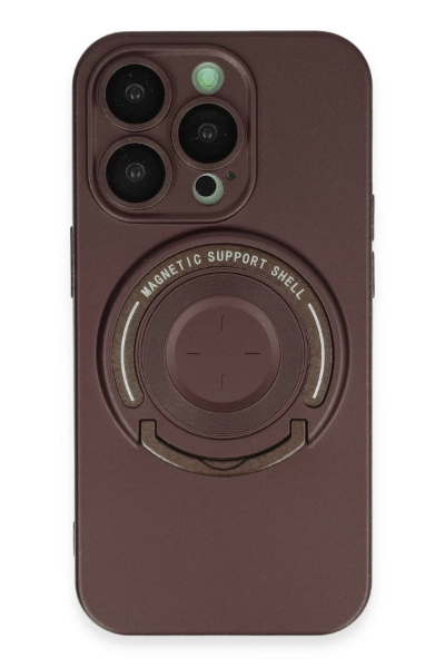 Newface iPhone 14 Pro Kılıf Lukka Magneticsafe Kapak - Kahverengi resmi