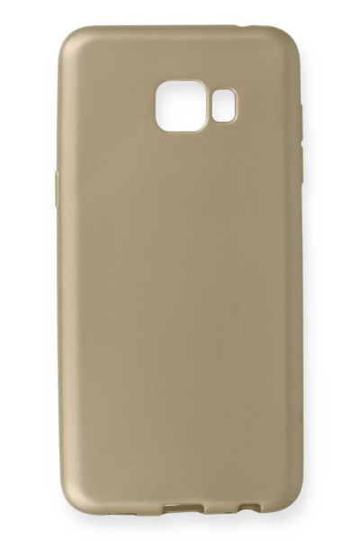 Newface Samsung Galaxy C7 Pro Kılıf First Silikon - Gold resmi