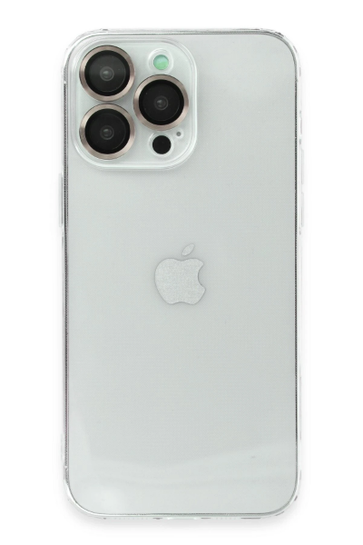 Newface iPhone 13 Pro Kılıf Luko Lens Silikon - Gold resmi