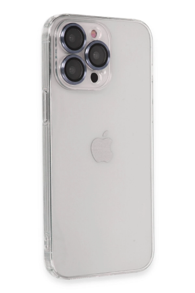 Newface iPhone 13 Pro Max Kılıf Luko Lens Silikon - Sierra Blue resmi