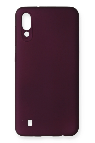 Newface Samsung Galaxy M10 Kılıf First Silikon - Mürdüm resmi