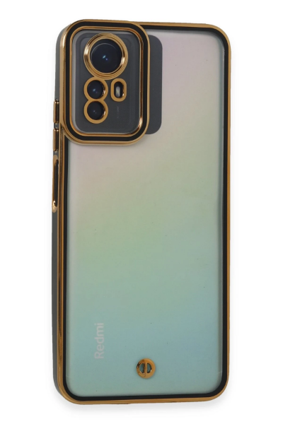 Newface Xiaomi Redmi Note 12S Kılıf Liva Lens Silikon - Siyah resmi