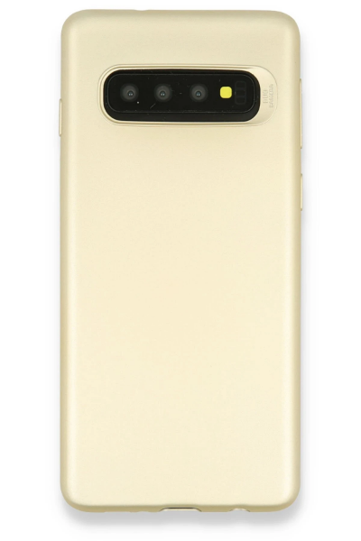 Newface Samsung Galaxy S10 Plus Kılıf First Silikon - Gold resmi