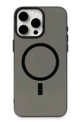 Newface iPhone 15 Pro Kılıf Anka PC Magneticsafe Sert Metal Kapak - Siyah resmi