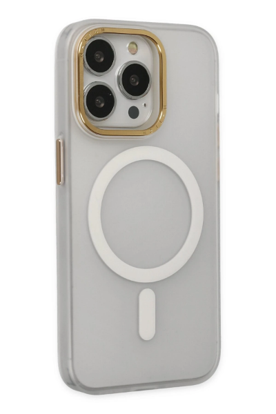 Newface iPhone 15 Pro Kılıf Lodos Magneticsafe Mat Kapak - Şeffaf resmi