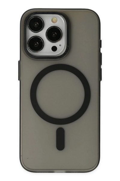 Newface iPhone 15 Pro Max Kılıf Lodos Magneticsafe Mat Kapak - Siyah resmi