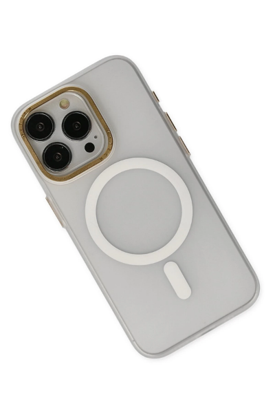 Newface iPhone 15 Pro Max Kılıf Lodos Magneticsafe Mat Kapak - Şeffaf resmi