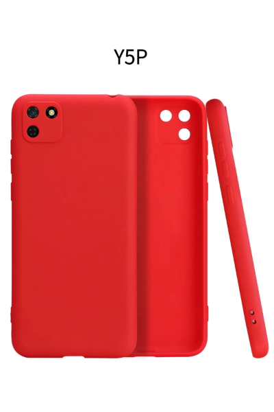 Newface Huawei Y5P Kılıf First Silikon - Kırmızı resmi