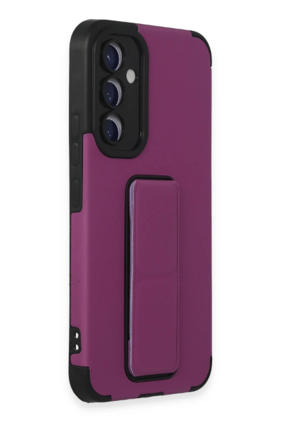 Newface Samsung Galaxy A54 5G Kılıf Mega Standlı Silikon - Mor resmi