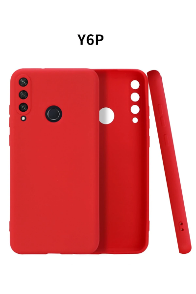 Newface Huawei Y6P Kılıf First Silikon - Kırmızı resmi