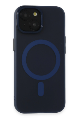 Newface iPhone 15 Kılıf Lodos Magneticsafe Mat Kapak - Mavi resmi