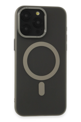 Newface iPhone 15 Pro Max Kılıf Lodos Magneticsafe Mat Kapak - Titan Gri resmi