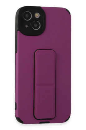 Newface iPhone 14 Plus Kılıf Mega Standlı Silikon - Mor resmi