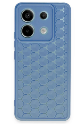 Newface Xiaomi Redmi Note 13 Pro 5G Kılıf Petek Silikon Kapak - Mavi resmi