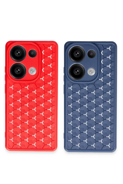 Newface Xiaomi Redmi Note 13 Pro 4G Kılıf Petek Silikon Kapak - Lacivert resmi