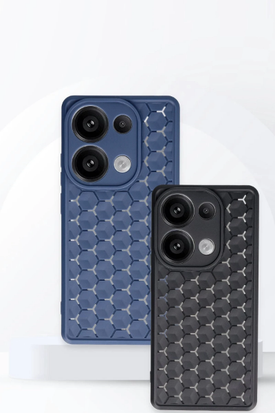 Newface Xiaomi Redmi Note 13 Pro 4G Kılıf Petek Silikon Kapak - Kırmızı resmi
