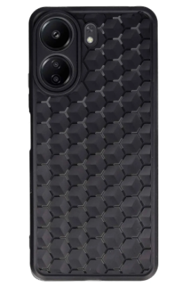 Newface Xiaomi Redmi 13C Kılıf Petek Silikon Kapak - Siyah resmi