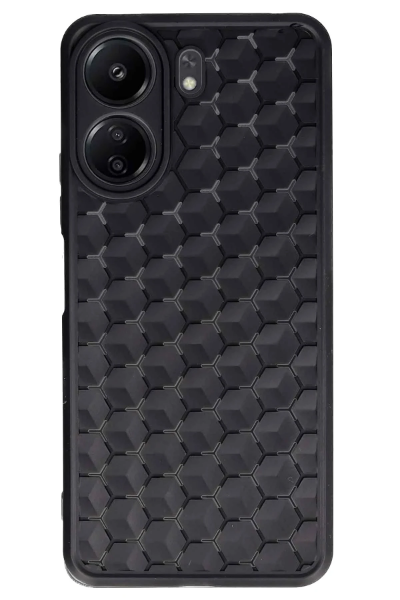 Newface Xiaomi Redmi 13C Kılıf Petek Silikon Kapak - Siyah resmi