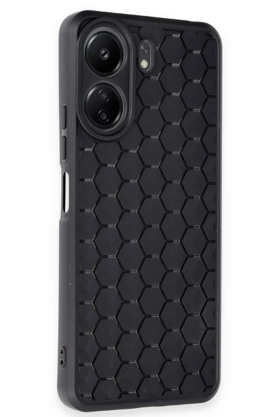 Newface Xiaomi Redmi 13C Kılıf Petek Silikon Kapak - Siyah resmi