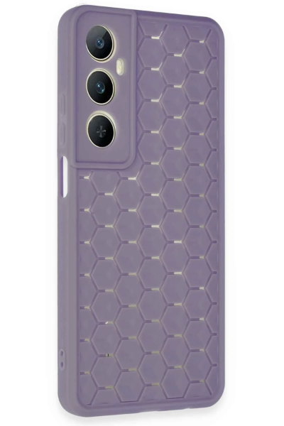 Newface Realme C65 Kılıf Petek Silikon Kapak - Lila resmi