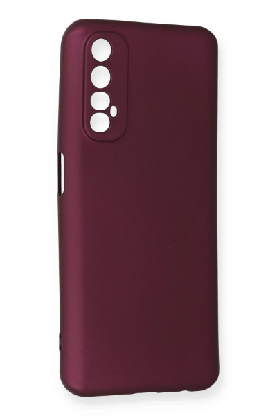 Newface Realme 7 Kılıf First Silikon - Mürdüm resmi