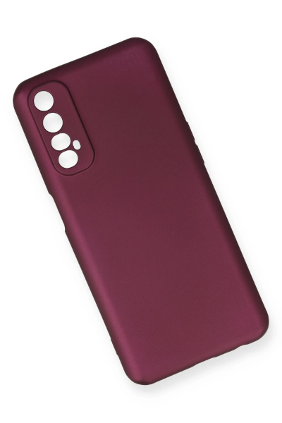 Newface Realme 7 Kılıf First Silikon - Mürdüm resmi