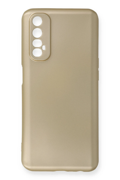 Newface Realme 7 Kılıf First Silikon - Gold resmi